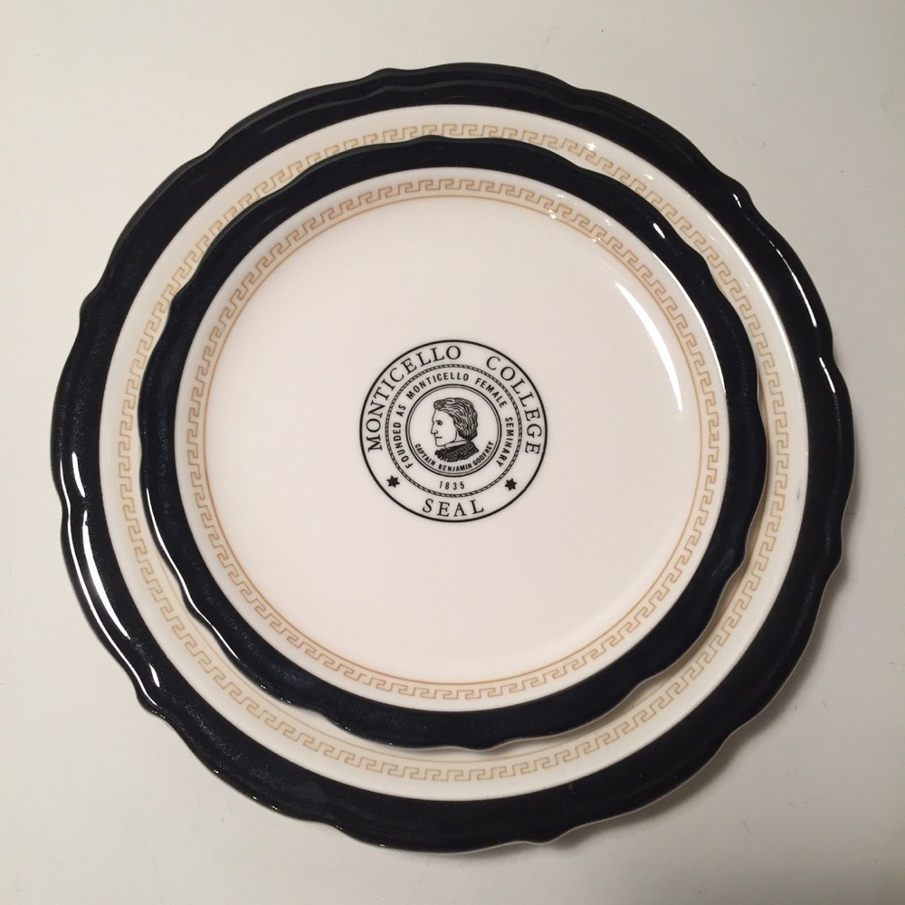3 Piece Monticello College Syracuse China Set